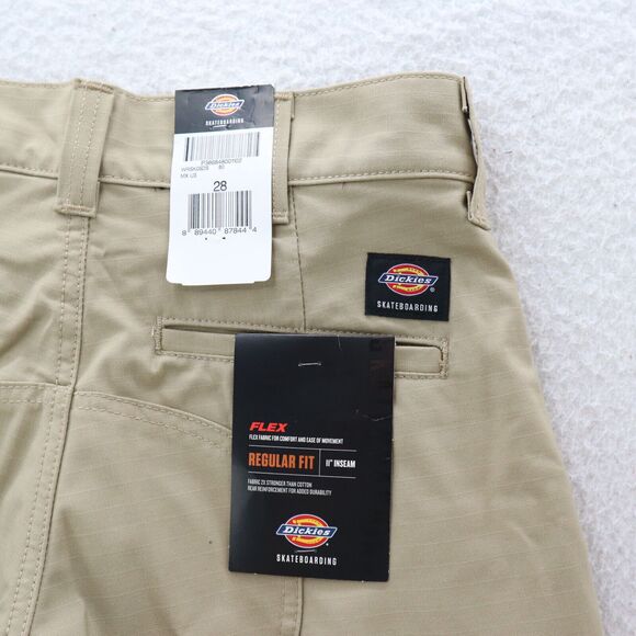 Dickies Cargo Shorts Men's 28 Khaki Skateboarding Flex Regular Fit Ripstop Tuff - Picture 6 of 9
